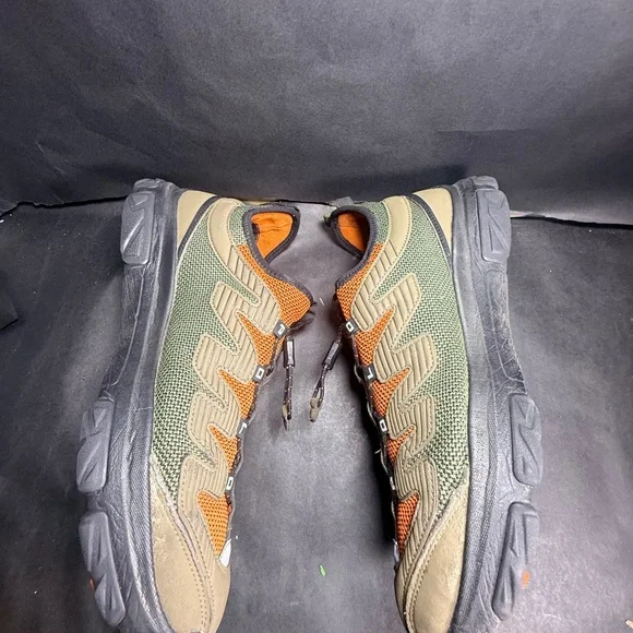 Polo Ralph Lauren ADVNTR 300 LT Trail Sneakers Olive Orange Size 12 - Picture 8 of 9